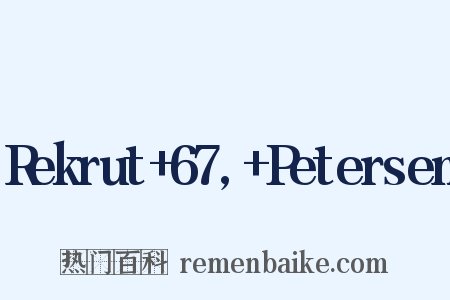 Rekrut 67, Petersen是什么意思的图片